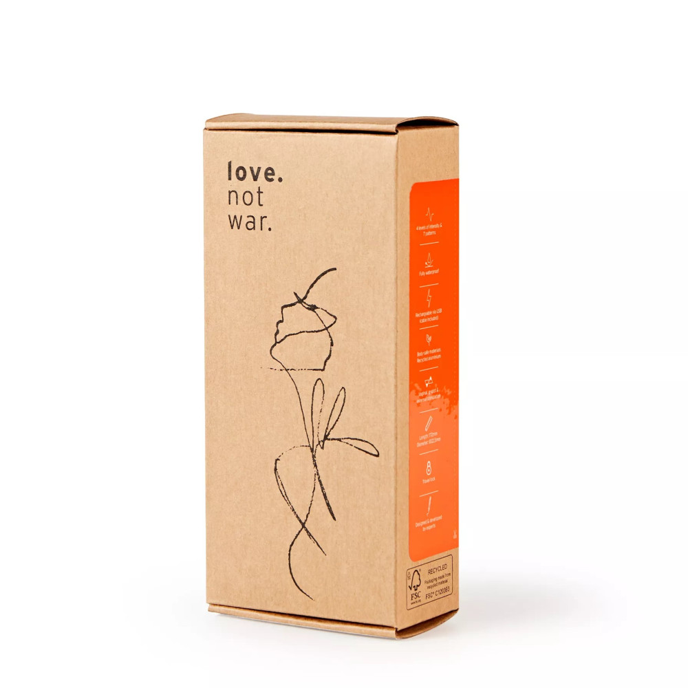 Вибратор Love Not War Kama Orange оранжевый, 17.5 см х 2.3 см фото №2 — секс игрушки: Украина, NO TABOO