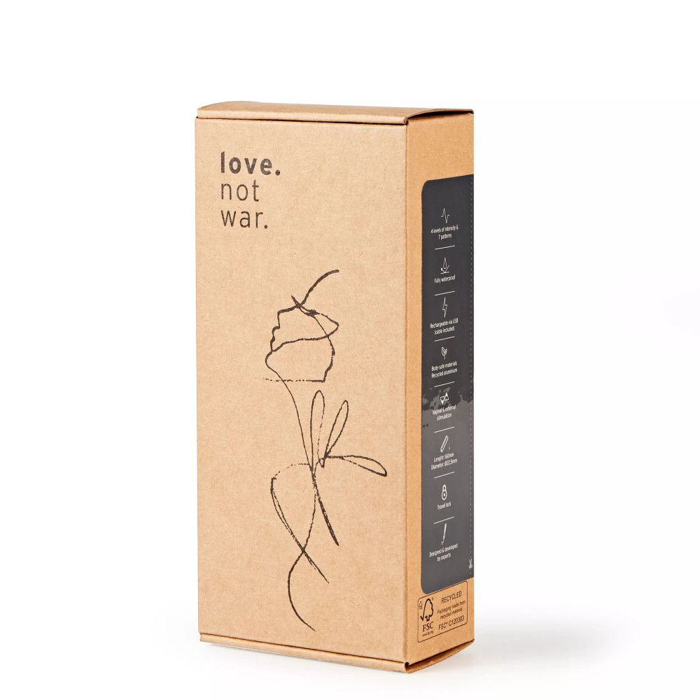 Міні-вібратор Love Not War Maya золотий, 12 см х 2.3 см фото №2 — секс іграшки: Україна, NO TABOO