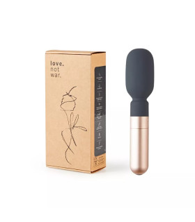 Вибратор Love Not War Koi Grey серый, 15 см х 3.5 см - No Taboo