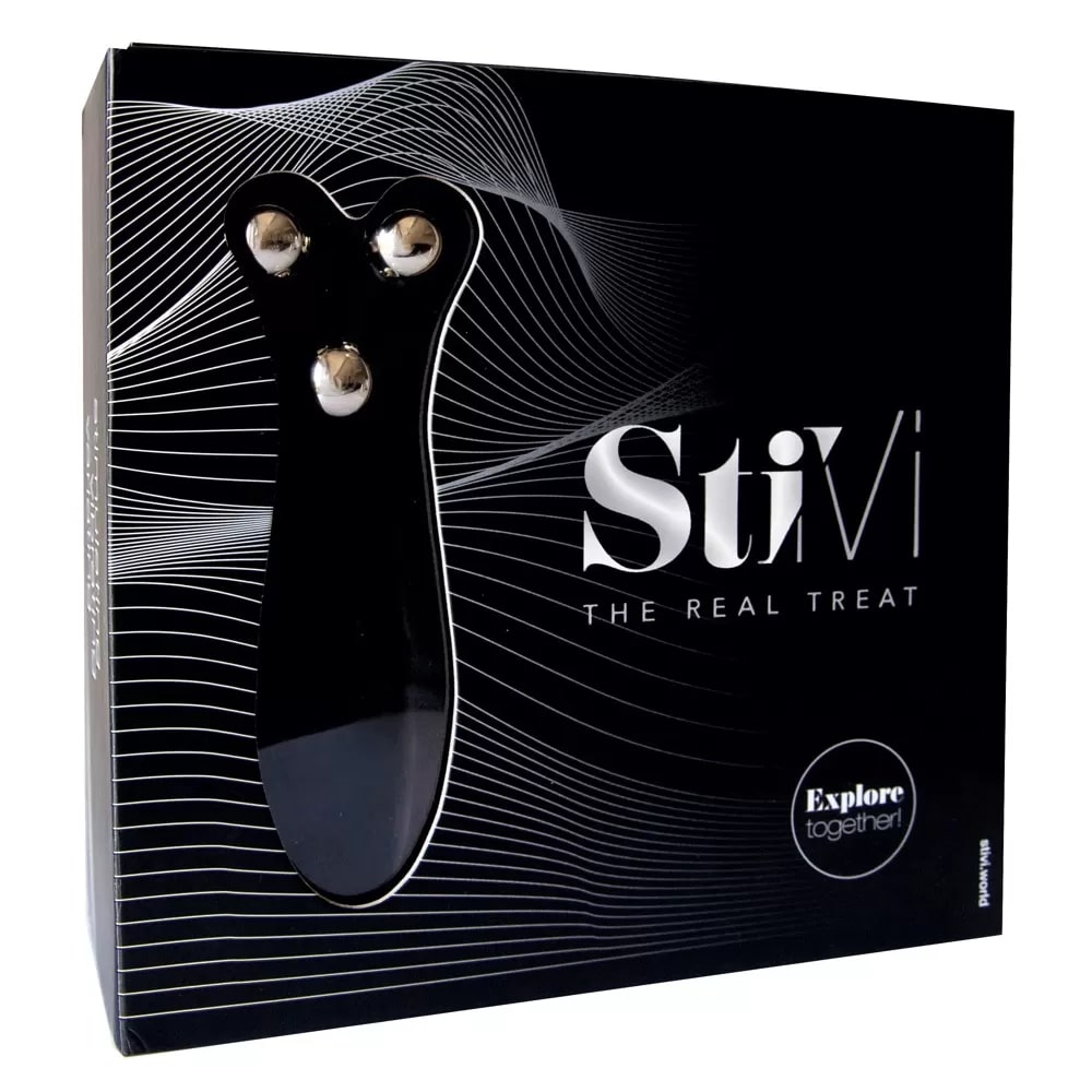 Универсальный вибратор для пар HOT StiVi The Real Threat Partner Vibrator черный, 17 см х 5.5 см фото №2 — секс игрушки: Украина, NO TABOO