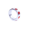 Металлическое кольцо на пенис Boss of Toys Metal Cock Ring красными бриллиантами, 3.5 см х 4.5 см фото №1 — секс игрушки: Украина, NO TABOO