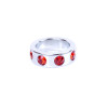 Металлическое кольцо на пенис Boss of Toys Metal Cock Ring красными бриллиантами, 3.5 см х 4.5 см фото №2 — секс игрушки: Украина, NO TABOO