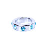 Металлическое кольцо на пенис Boss of Toys Metal Cock Ring with Light Blue Diamonds Medium, 4 см х 5 см фото №2 — секс игрушки: Украина, NO TABOO