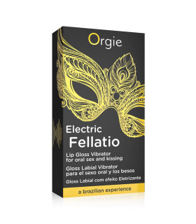 Возбуждающий блеск для губ Orgie Electric Fellatio с вибрацией, 10 мл - No Taboo