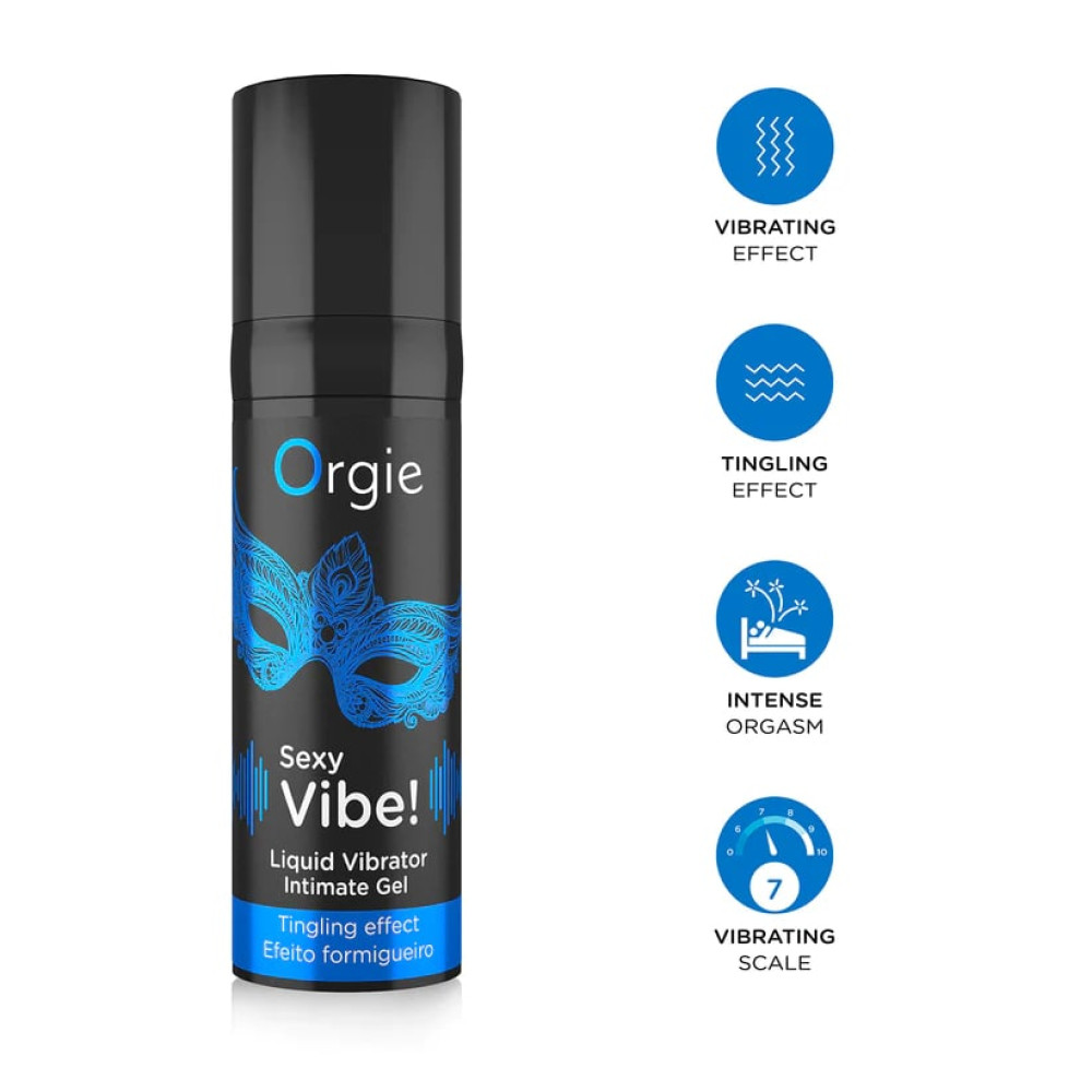 Жидкий вибратор для интимных зон Orgie Sexy Vibe! Liquid Vibrator, 15 мл, фото №4 — секс шоп Украина, NO TABOO