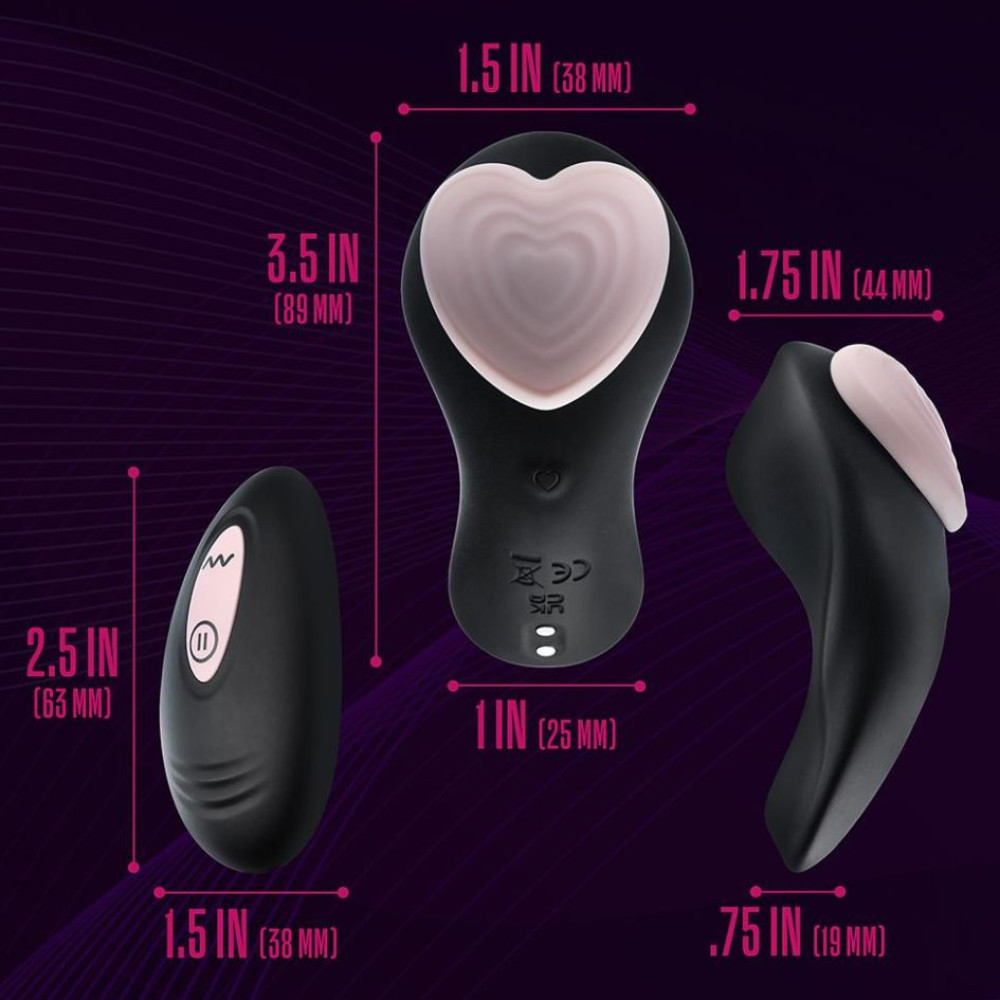 Вибратор в трусики Temptasia Heartbeat Panty Vibe с пультом, 8.9 х 4.4 см фото №12 — секс игрушки: Украина, NO TABOO