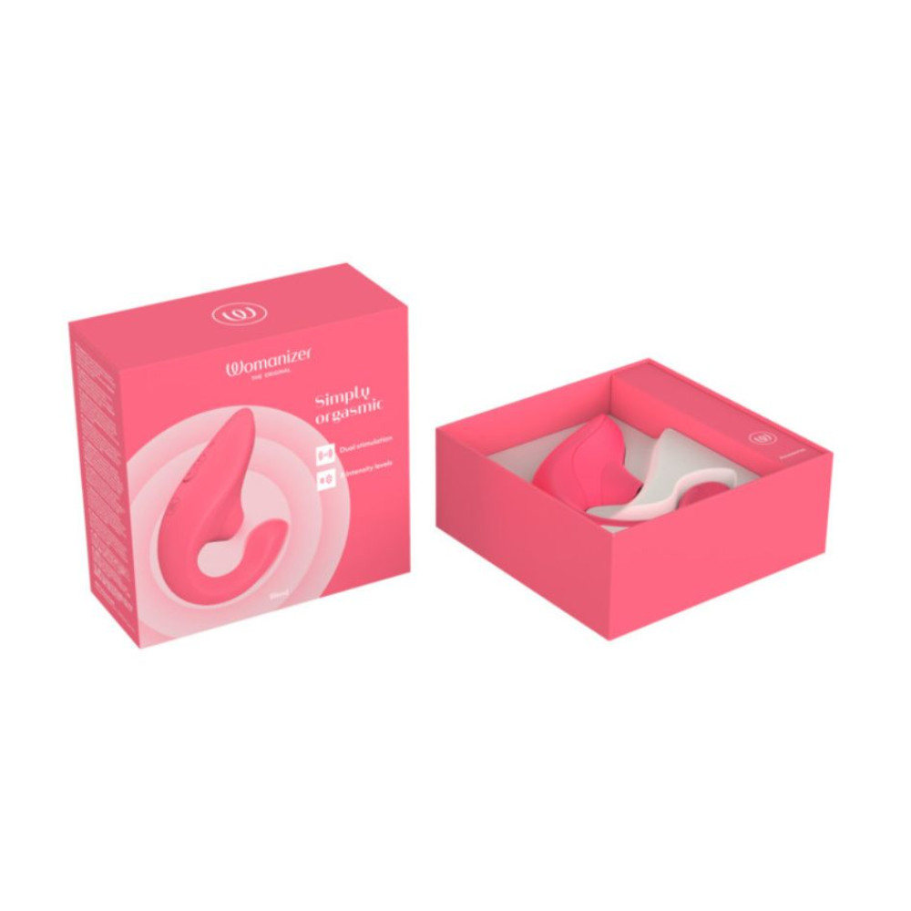 Вибратор-стимулятор двойной Womanizer Blend Vibrant Rose для точки G и клитора, вакуум и вибрация, коралловый фото №25 — секс игрушки: Украина, NO TABOO