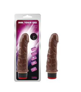 Вибратор реалистичный Chisa RealTouch, коричневый, 18 х 3.6 см - No Taboo