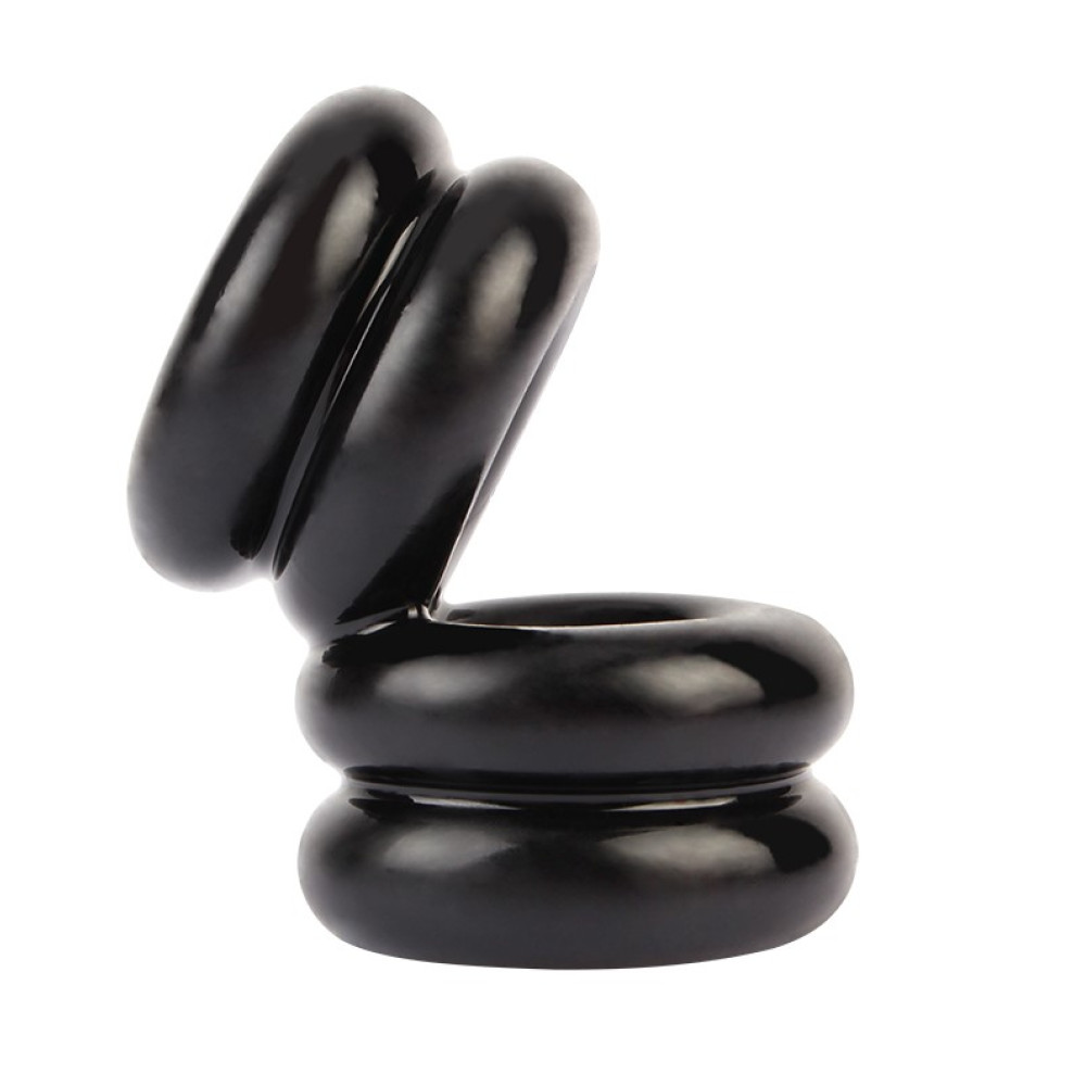 Двойное эрекционное кольцо Chisa Dual Chubby Support Ring, черное фото №2 — секс игрушки: Украина, NO TABOO