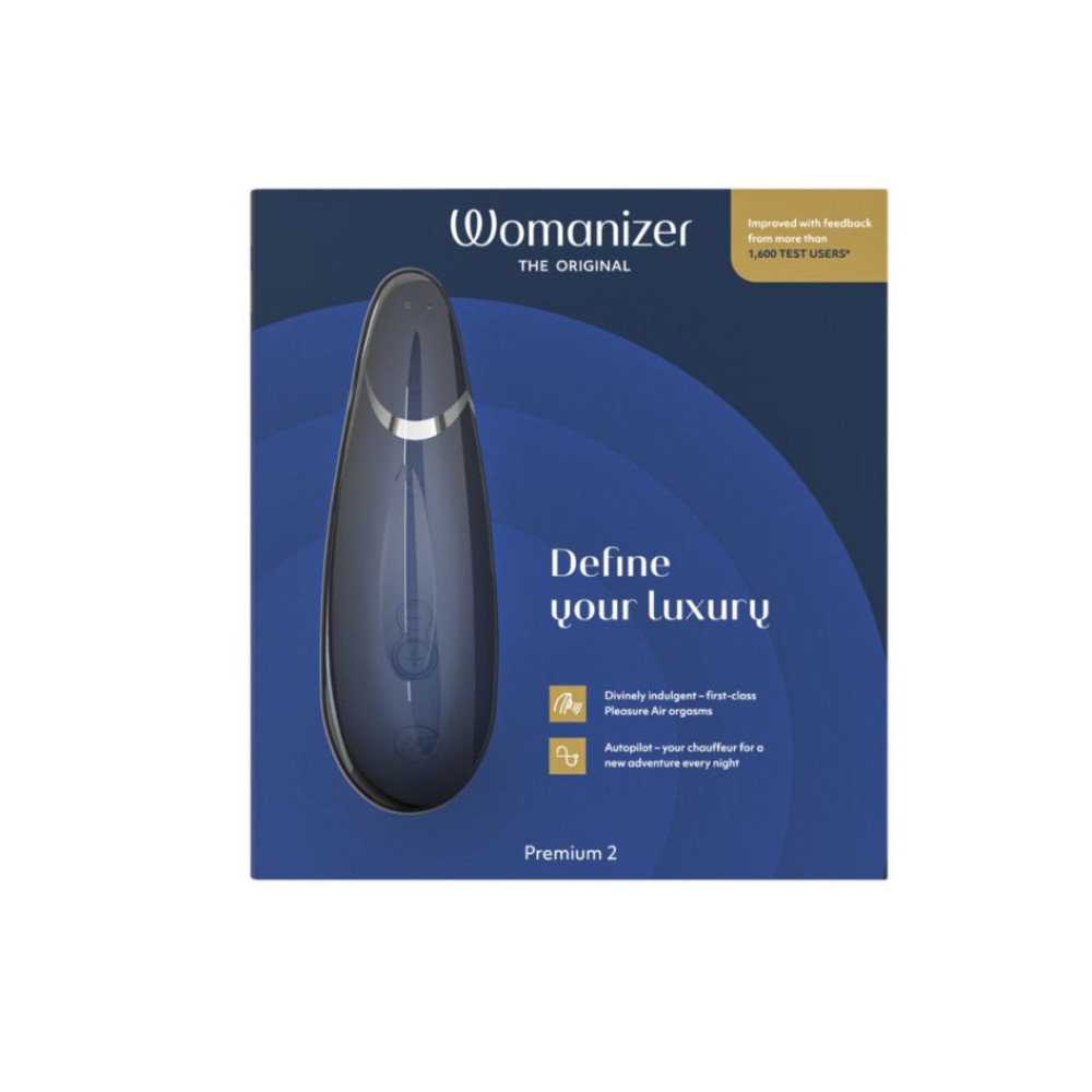 Womanizer Premium 2 бесконтактный клиторальный стимулятор (Вуманайзер Премиум 2), синий фото №16 — секс игрушки: Украина, NO TABOO