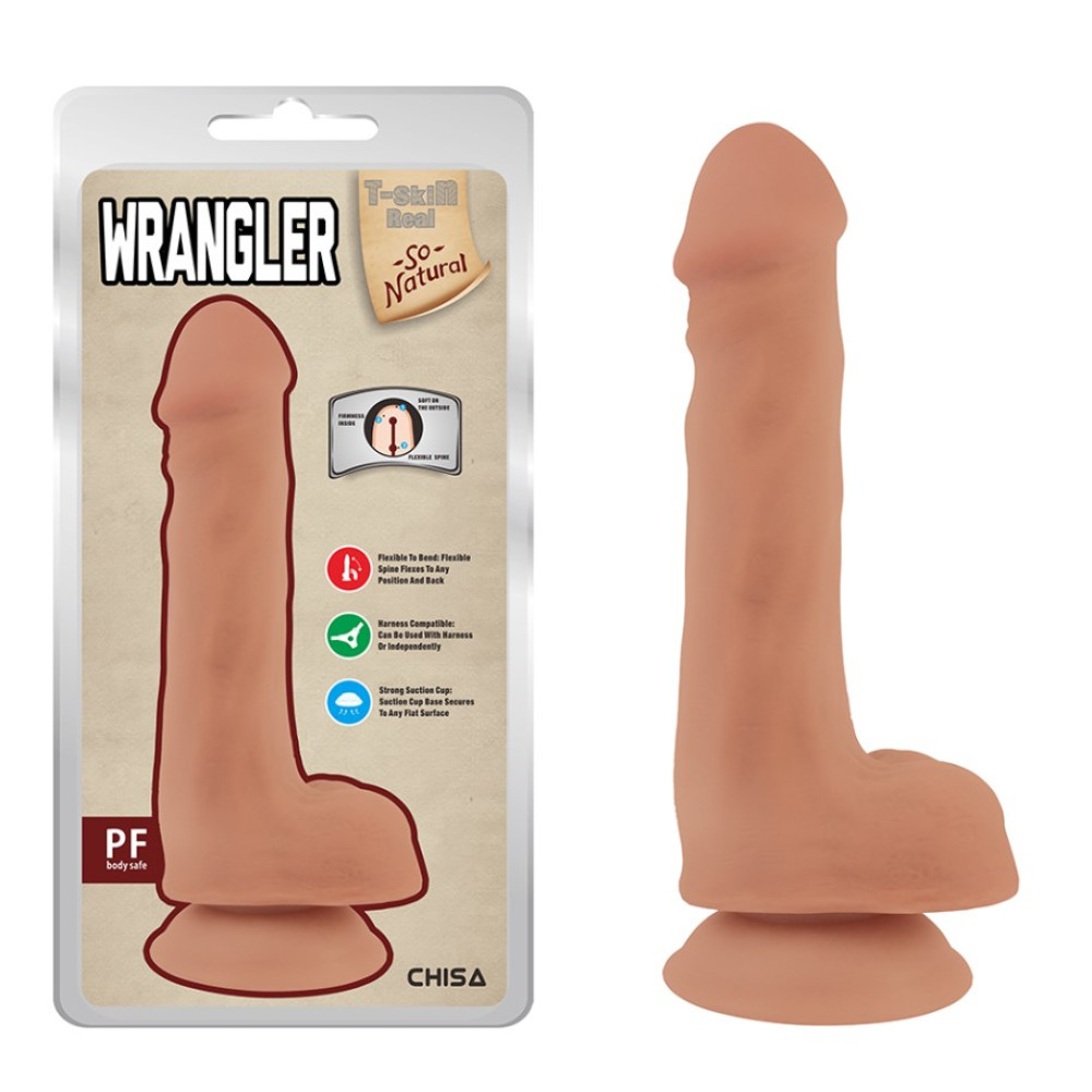 Фаллоимитатор реалистичный с присоской Сһіѕа Wrangler, бежевый, 19 х 3.9 см фото №0 — секс игрушки: Украина, NO TABOO