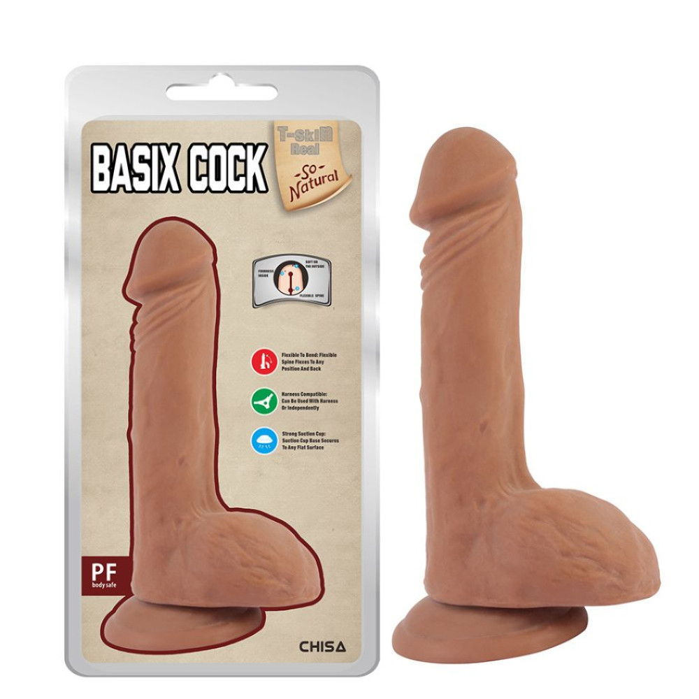 Реалистичный фаллоимитатор Chisa Basix Cock Latin хребтом на присоске, 22.5 см х 4.2 см фото №0 — секс игрушки: Украина, NO TABOO