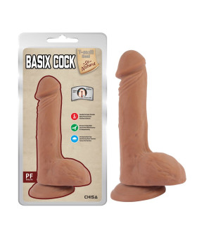 Реалистичный фаллоимитатор Chisa Basix Cock Latin хребтом на присоске, 22.5 см х 4.2 см - No Taboo