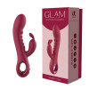 Вибратор кролик рельефный Dream Toys Glam Rabbit Vibe красный, 22.5 х 4 см фото №1 — секс игрушки: Украина, NO TABOO
