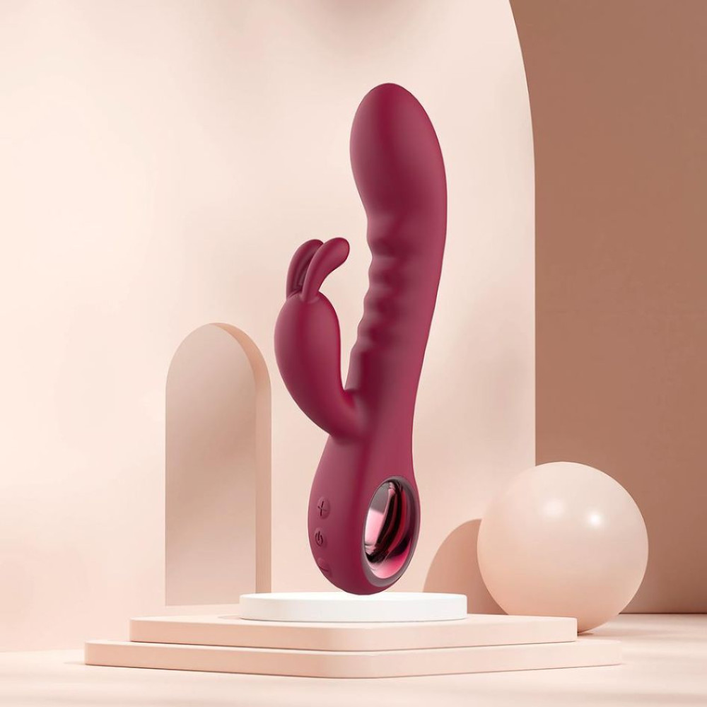 Вибратор кролик рельефный Dream Toys Glam Rabbit Vibe красный, 22.5 х 4 см фото №9 — секс игрушки: Украина, NO TABOO