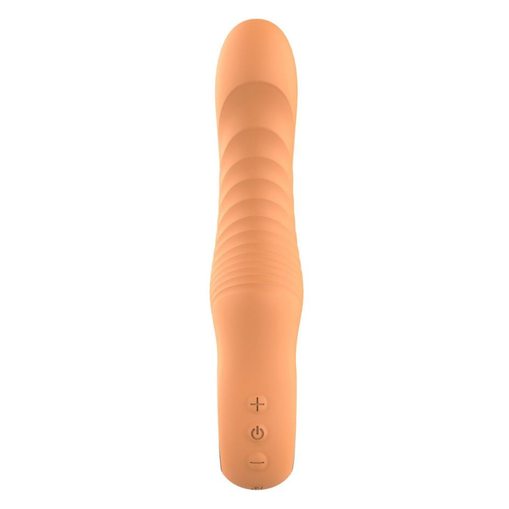 Вибратор ребристый Dream Toys Glam Flexible Ribbed Vibe оранжевый, 22 х 3.9 см фото №5 — секс игрушки: Украина, NO TABOO