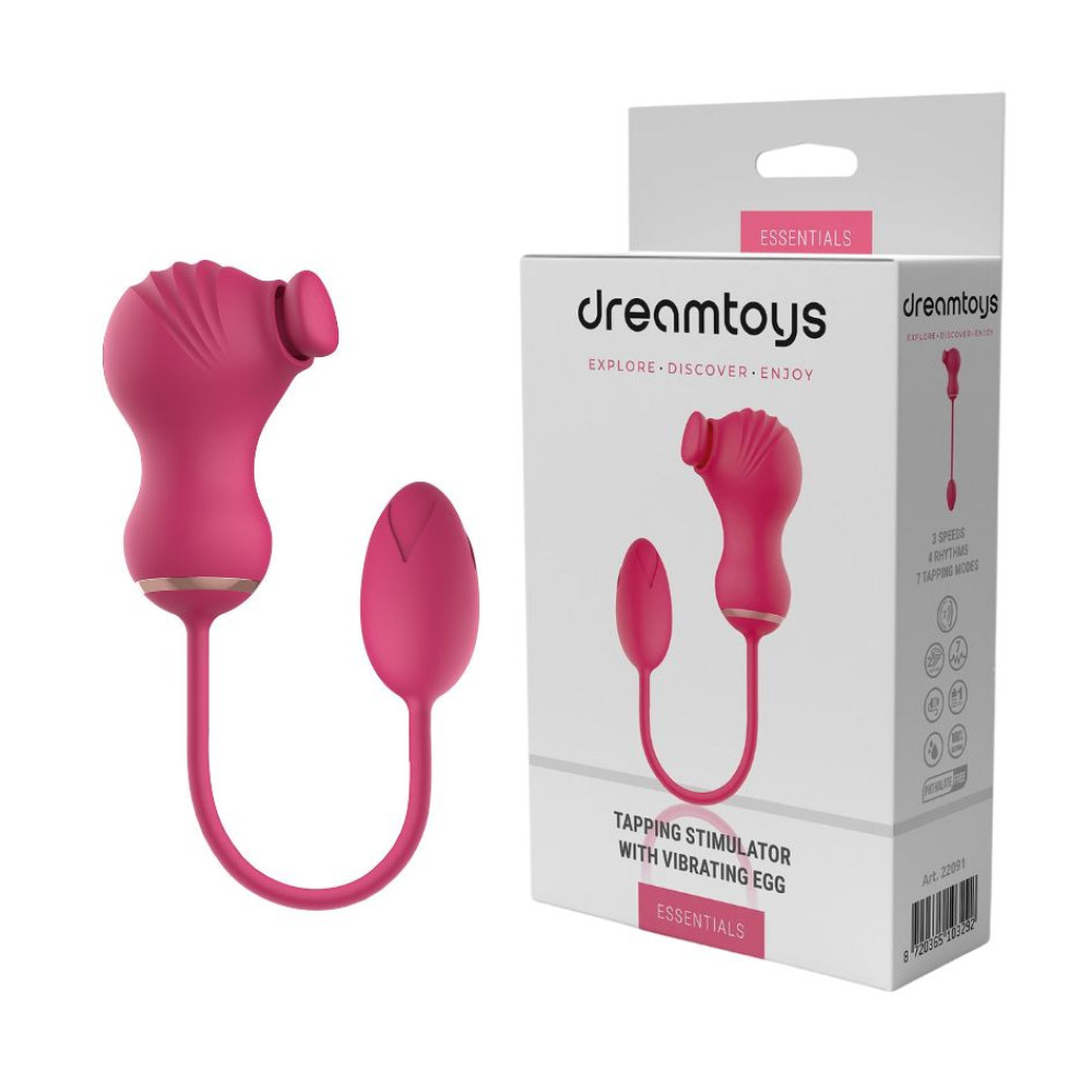 Двойной стимулятор Dream Toys Essentials 2в1 для клитора и вибрационное яйцо, розовый фото №0 — секс игрушки: Украина, NO TABOO
