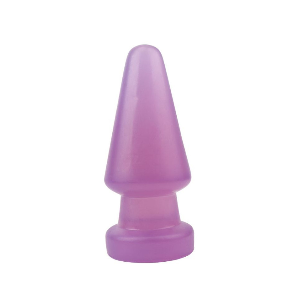 Анальная пробка большая Chisa Hi-Rubber Anal Delight Plug Purple для фистинга, фиолетовая, 17.4 см х 7.3 см фото №2 — секс игрушки: Украина, NO TABOO