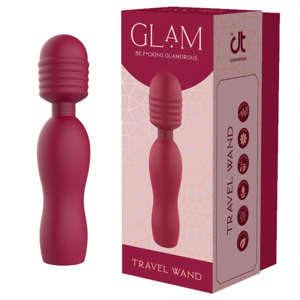 Вибратор микрофон Dream Toys Glam Travel Wand красный, 14.5 см х 3.3 см фото №0 — секс игрушки: Украина, NO TABOO