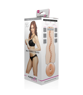 Мастурбатор попка в колбе Fleshlight Girls Maitland Ward Butt реалистичный из киберкожи (Superskin), бежевый, 25.4 см - No Taboo