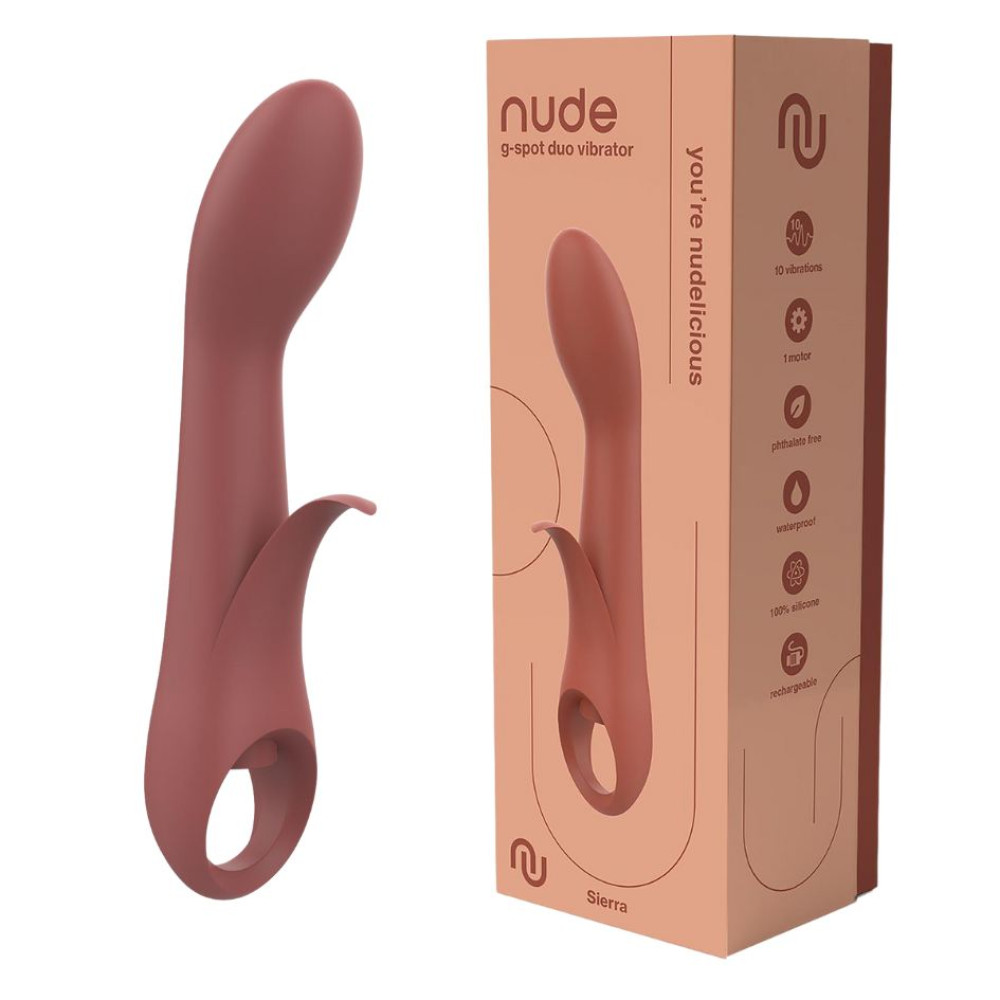Вибратор Dream Toys Nude Sierra для точки G коричневый, 20.1 х 3.8 см фото №0 — секс игрушки: Украина, NO TABOO