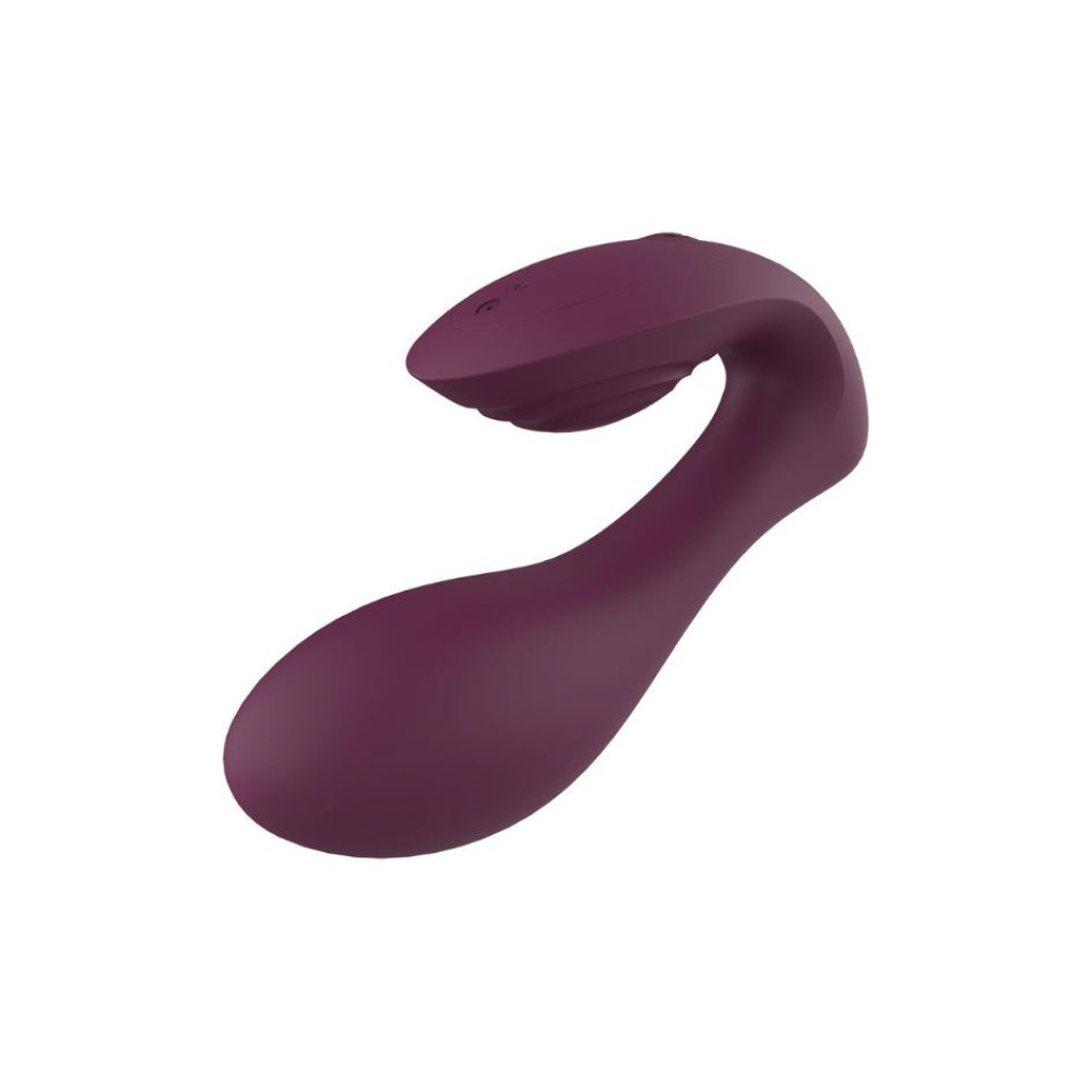 Вибратор двойной стимуляцией с пультом управления Dream Toys Essentials Ultra Dual Vibe фиолетовый, 13 х 3.7 см фото №5 — секс игрушки: Украина, NO TABOO