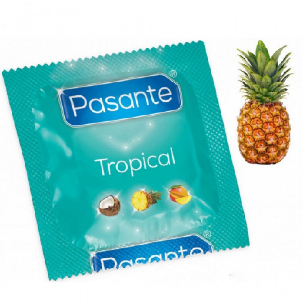 Презервативы со вкусом кокоса ,53мм , Рasante Tropical condoms , за 1 шт (215167)