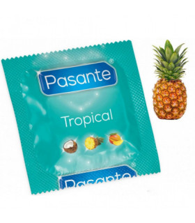 Презервативы со вкусом кокоса ,53мм , Рasante Tropical condoms , за 1 шт - No Taboo