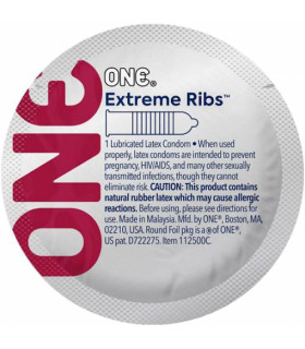Презерватив рельефный One Extreme Ribs, латексный, 1 шт. - No Taboo