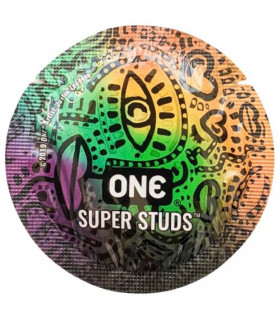 Презерватив One Super Studs, с точечным рельефом, 1 шт. - No Taboo