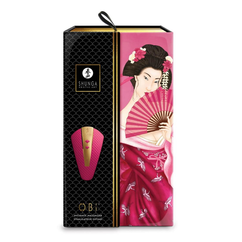 Вибратор для клитора Shunga Obi розовый, 11.5 см x 7 см фото №5 — секс игрушки: Украина, NO TABOO