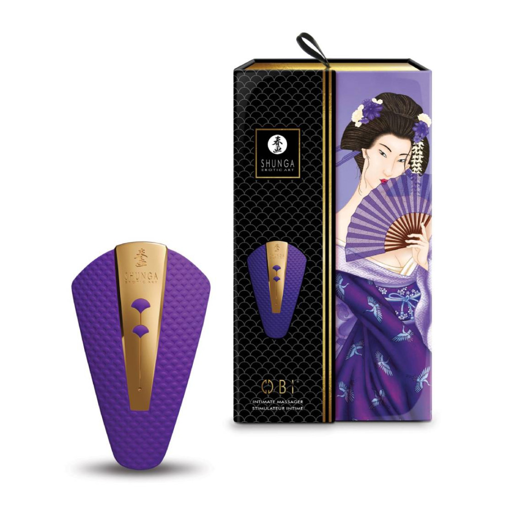 Вибратор для клитора Shunga Obi фиолетовый, 11.5 см x 7 см фото №0 — секс игрушки: Украина, NO TABOO