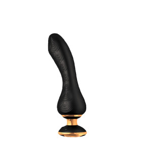 Вибратор Shunga Sanya с ручкой на подсветке, черный, 18.5 см х 3.8 см - No Taboo