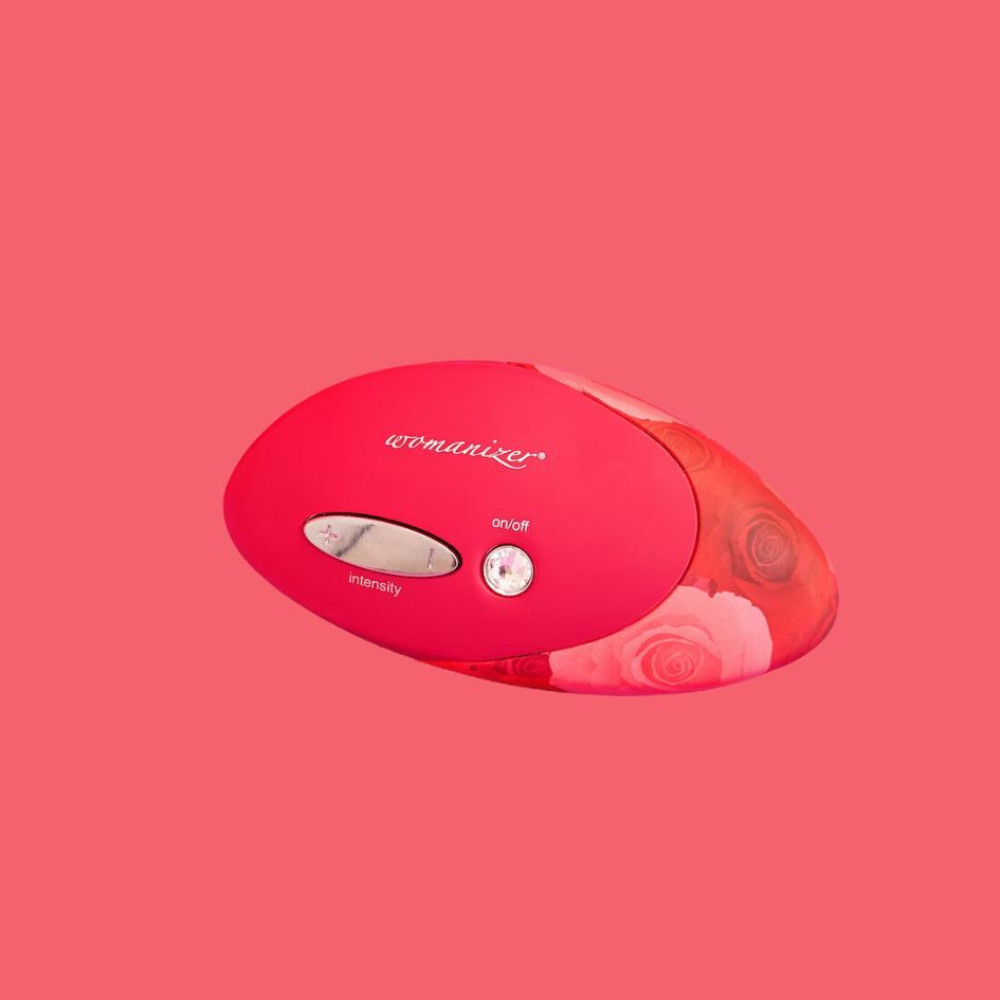 Клиторальный стимулятор Womanizer Pro W500 Red/Rose с цветочным принтом, красный фото №6 — секс игрушки: Украина, NO TABOO