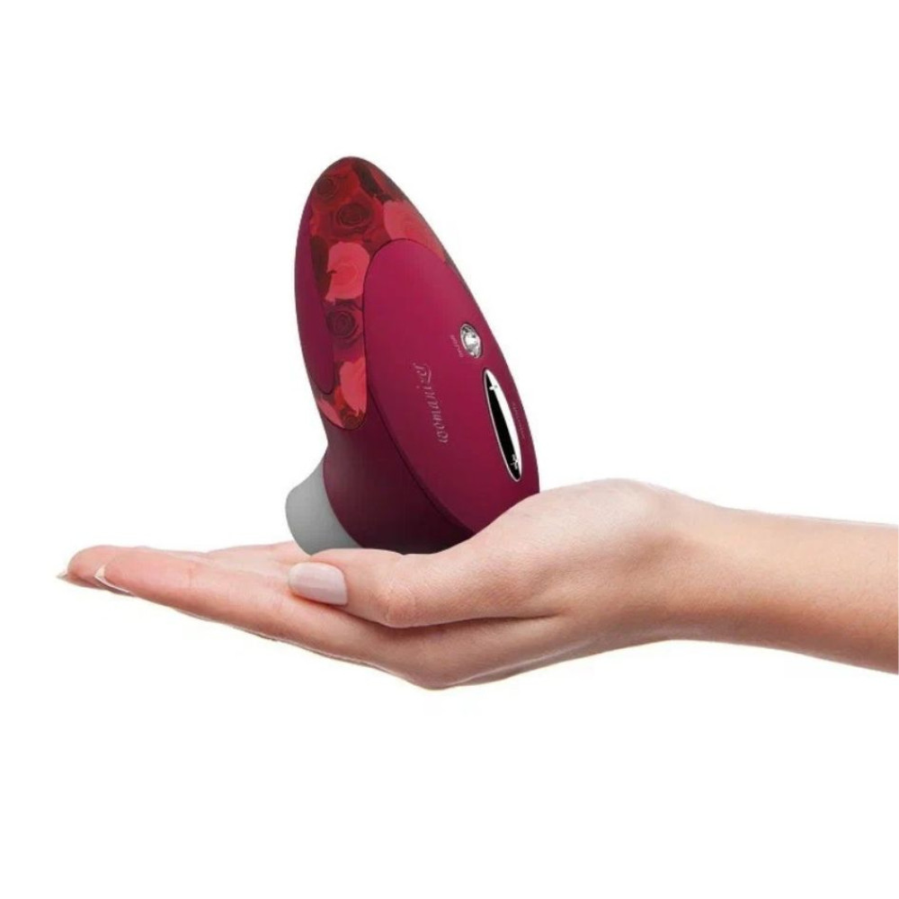 Клиторальный стимулятор Womanizer Pro W500 Red/Rose с цветочным принтом, красный фото №5 — секс игрушки: Украина, NO TABOO