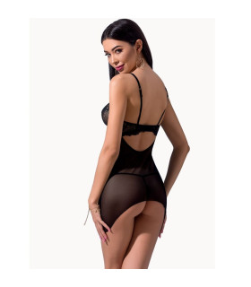Соблазнительная сорочка Veronique Passion черная, S/M - No Taboo