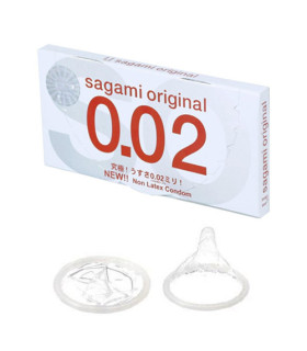 Японские ультратонкие презервативы без латекса 0.02 Sagami, цена за 1 шт - No Taboo