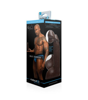 Фаллоимитатор реалистичный силиконовый Fleshjack Boys Max Konnor Dildo, черный, 24 см х 4.9 см - No Taboo