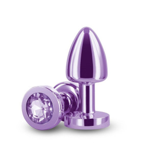 Анальная пробка с кристалом NS Novelties Rear Assets Petite фиолетовая, 6 см х 2.6 см - No Taboo