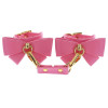 Наручники с бантиками Taboom Malibu Wrist Cuffs из веганской кожи, розовые , фото №2 — секс шоп Украина, NO TABOO