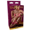 Фиксатор БДСМ универсальный Taboom Malibu Hogtie с карабнами и кольцом, розовый с золотой фурнитурой, фото №1 — секс шоп Украина, NO TABOO