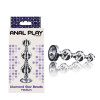 Анальна ялинка М металева зі стразами ToyJoy Anal Play Diamond Star Beads срібна, 11.7 см х 2.7 см фото №1 — секс игрушки: Украина, NO TABOO