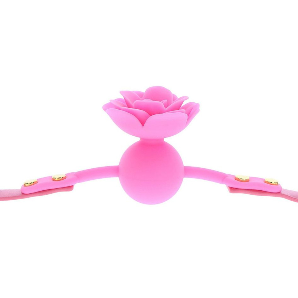 Кляп роза Taboom Malibu Rose Ball Gag розовый, фото №4 — секс шоп Украина, NO TABOO
