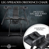 Бондажный стул Master Series Leg Spreader Obedience Chair с фиксаторами, черный, фото №7 — секс шоп Украина, NO TABOO