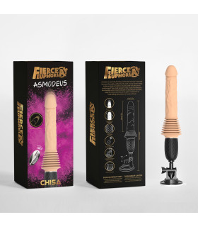 Реалистичный вибратор с фрикциями Asmodeus Chisa с пультом, 30 см х 4.2 см - No Taboo