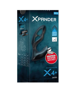Массажер простаты размер S, XPANDER X4+ rechargeable PowerRocket, черный, 9.5 см - No Taboo