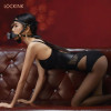 Маска на голову от LOCKINK Blowjob Head Harness Muzzle for Puppy Play для минета, черная, фото №4 — секс шоп Украина, NO TABOO
