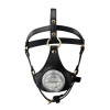 Маска на голову с поводком и ошейником LOCKINK Blowjob Head Harness Muzzle for Puppy Play для минета, черная, фото №3 — секс шоп Украина, NO TABOO