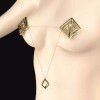 Зажимы для сосков с легкой подвеской LOCKINK Metal Nipple Clamps with Light Pendant золотые, фото №4 — секс шоп Украина, NO TABOO