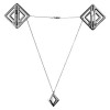 Зажимы для сосков с легкой подвеской LOCKINK Metal Nipple Clamps with Light Pendant темный металл, фото №1 — секс шоп Украина, NO TABOO